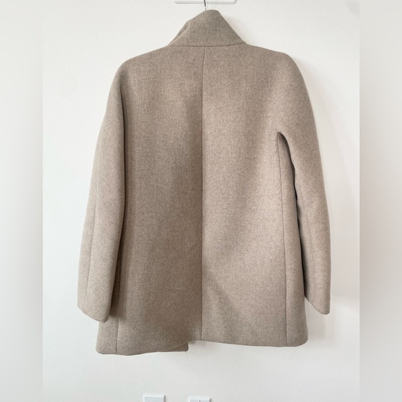 J. Crew Tan Beige wool blend City Coat mid length 4 - Picture 6 of 7
